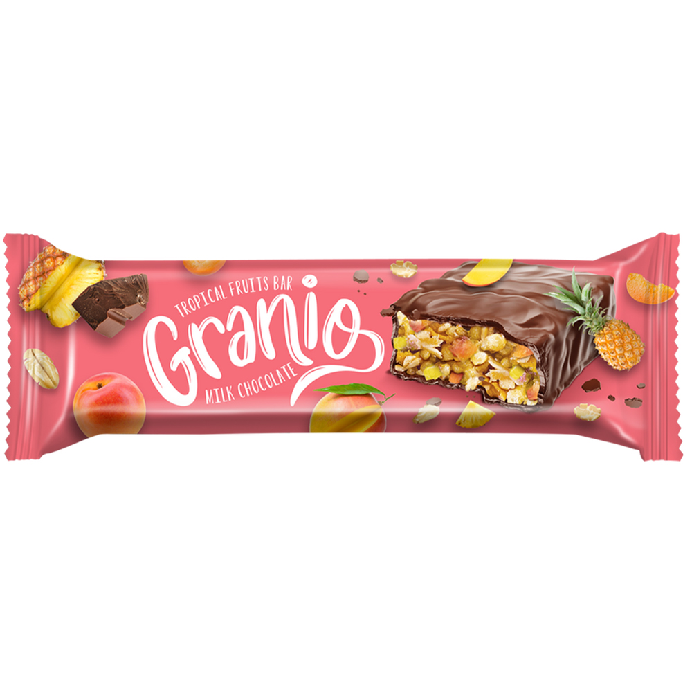 Granio Tropik Meyveli Çikolata Kaplamali Bar