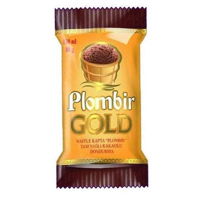 Plombir Gold Kakaolu Waffle Kapta Dondurma 80 G