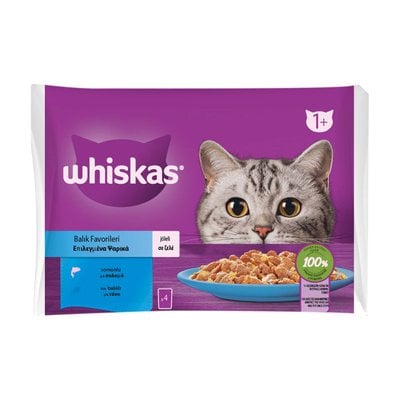 Whiskas Yaş Mama Balık Favorileri 340 Gr