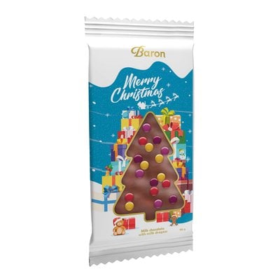 Baron Sütlü Drajeli Yılbaşı Ağacı Çikolata 95 G