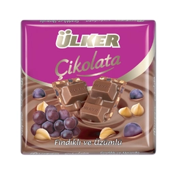 Ülker Fındıklı ve Üzümlü Çikolata 60 g