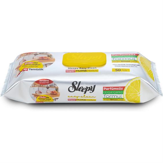 Sleepy Mutfak Havlusu Doğal Limon Yağlı 50'li