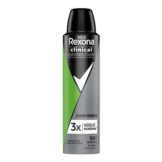 Rexona Men Clinical Protection Erkek Sprey Deodorant Confidence 96 Saat Koruma 150 ml