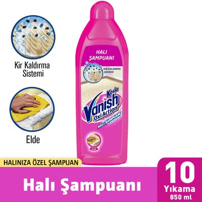 Vanish Kosla Zorlu Lekelere Özel Leke Çıkarıcı Şampuan Elde Yıkama Halı 850 Ml (1 X 850 Ml)