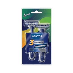Mentor Üç Bıçak Tıraş Bıçağı 4'lü