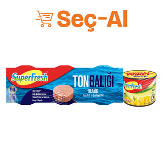 Superfresh Ayçiçek Yağlı Ton Balığı 3 X 75 G+ Mısır 200 G
