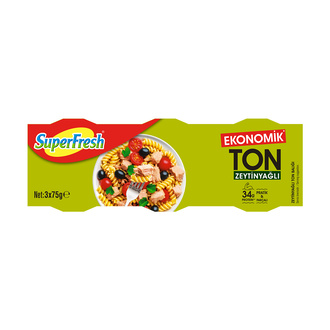 Superfresh Ekonomik Zeytinyağlı Ton Balığı 3 X 75 G
