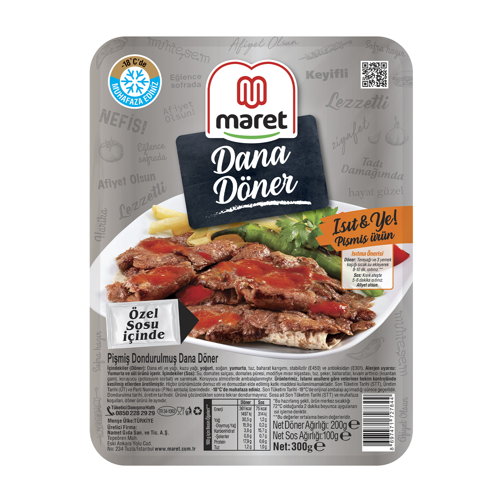 Maret Donuk Soslu Dana Döner