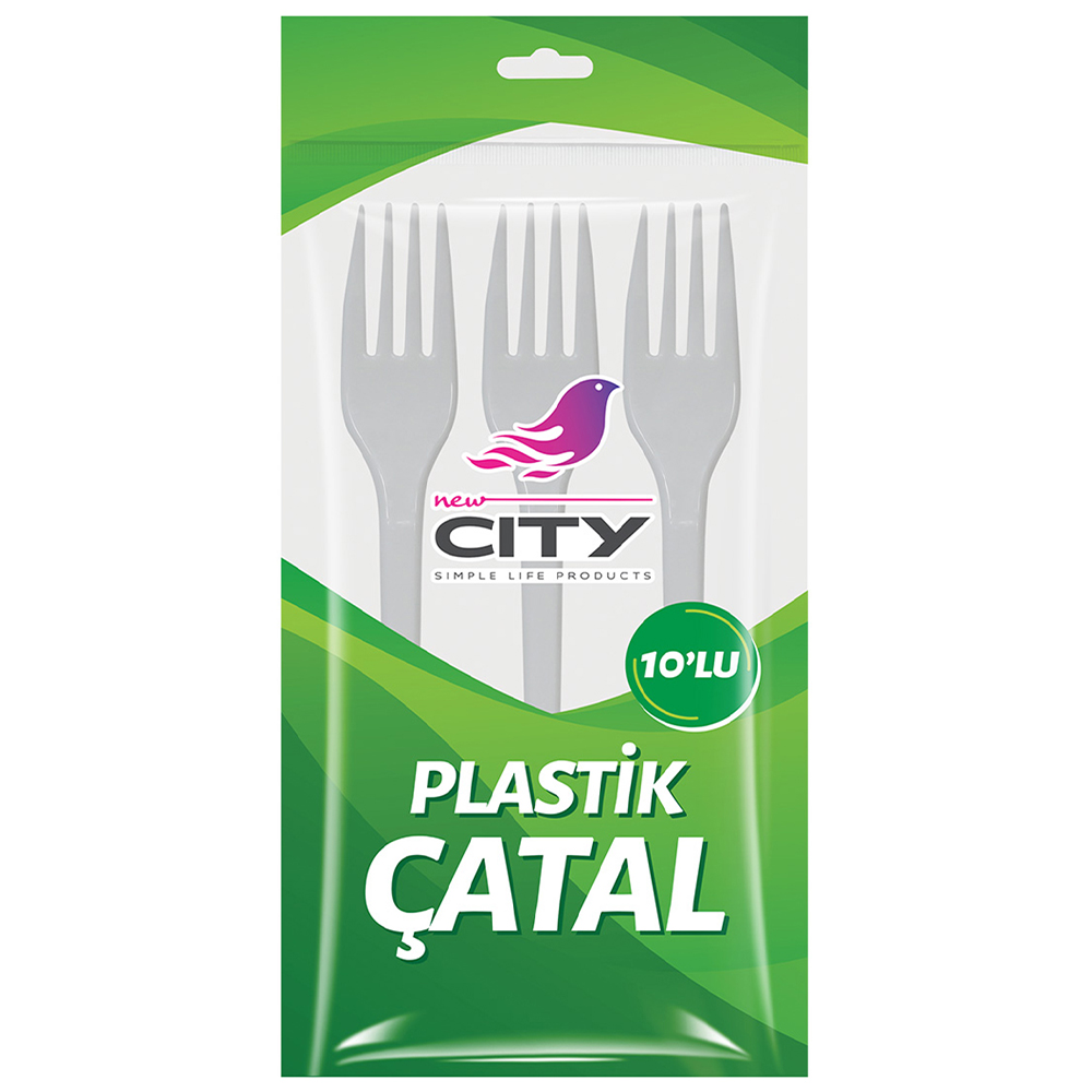 New City Plastik Çatal 10 Lu