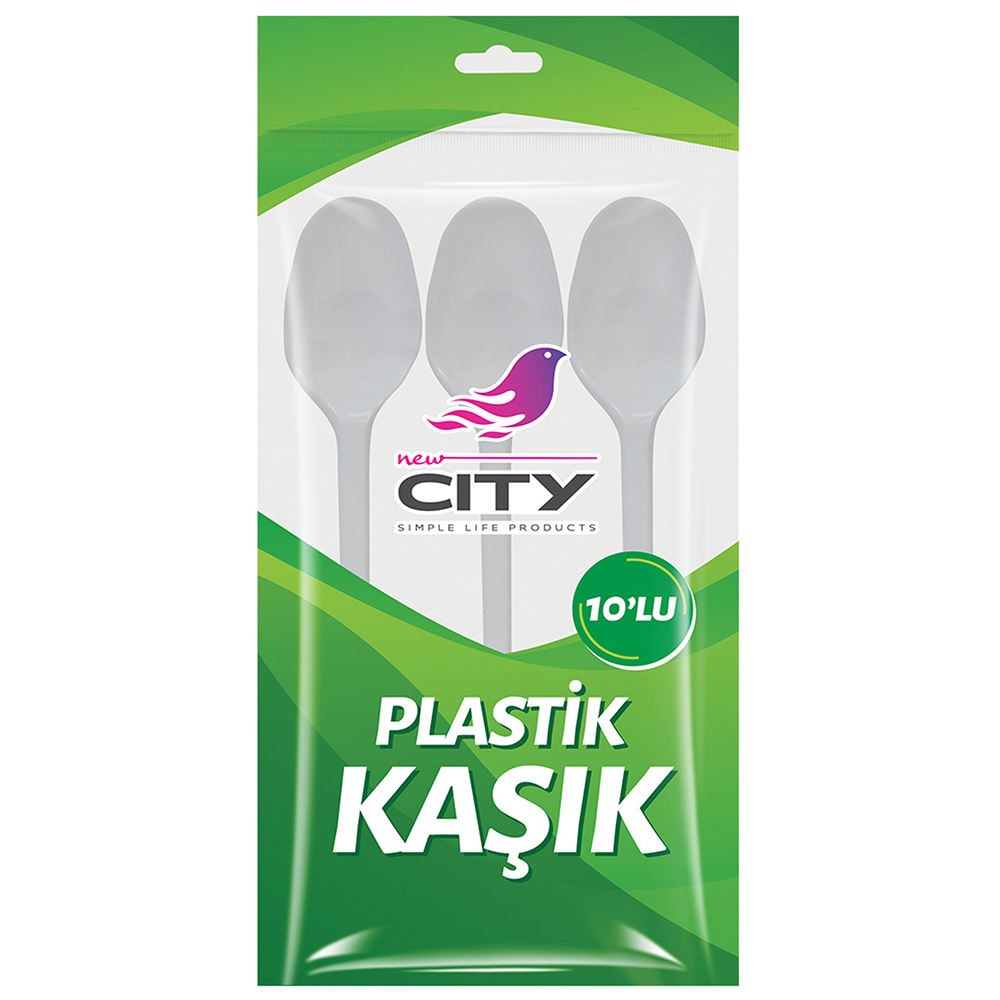 New City Plastik Kaşık 10 Lu