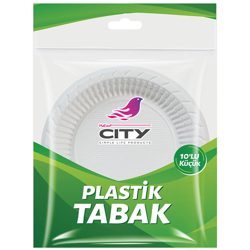New City Plastik Tabak Küçük 10 Lu