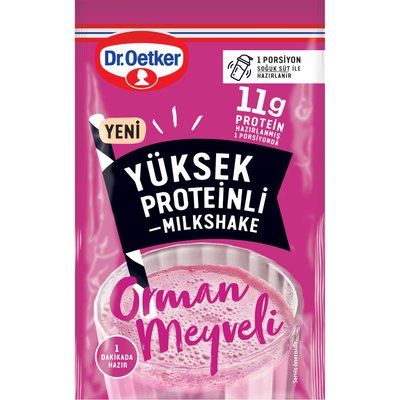 Dr. Oetker Yüksek Proteinli Milkshake Orman Meyveli 11 g