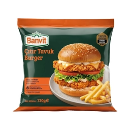 Banvit Çıtır Tavuk Burger Dondurulmuş 720 G