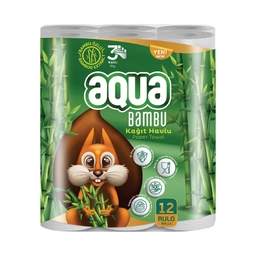 Aqua Bambu 3 Katlı Kağıt Havlu 12'li