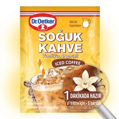 Dr.Oetker Soğuk Kahve Vanilya Aromalı 50 Gr