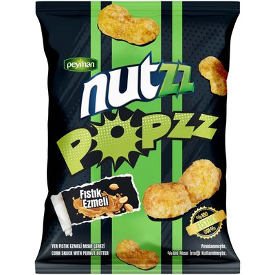 Nutzz Popzz Fıstık Ezmeli Mısır Çerezi 90 G