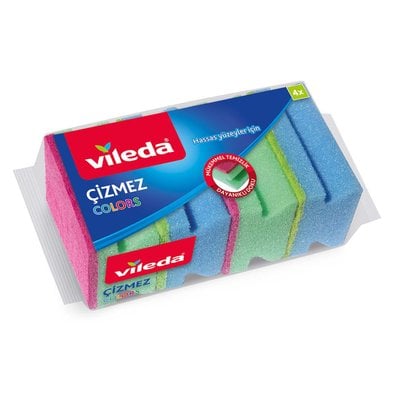 Vileda Çizmez Colors Sünger 4lü Paket