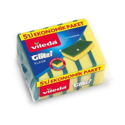 Vileda Oluksuz Yeşil Sünger 5li