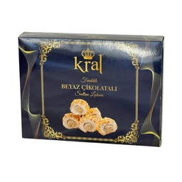 Kral Beyaz Çikolatalı Fındıklı Lokum 225 G