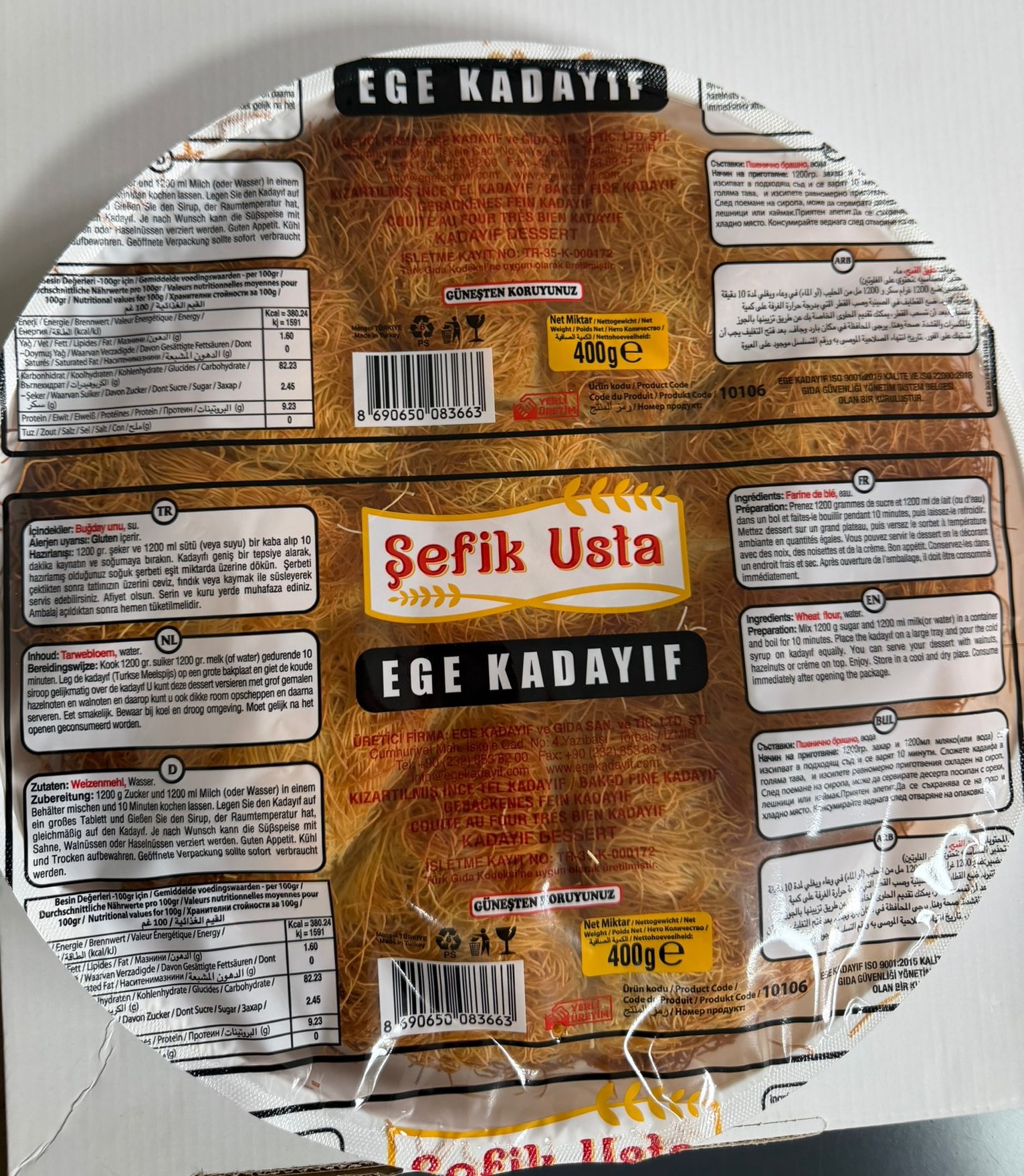 Şefik Usta Tepsi Kadayif