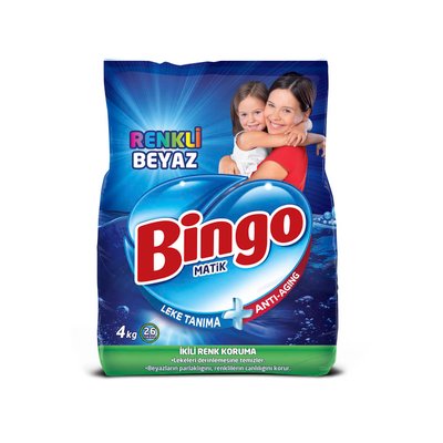 Bingo Matik Eko Renklibeyaz Toz Çamaşır Deterjanı 4 kg