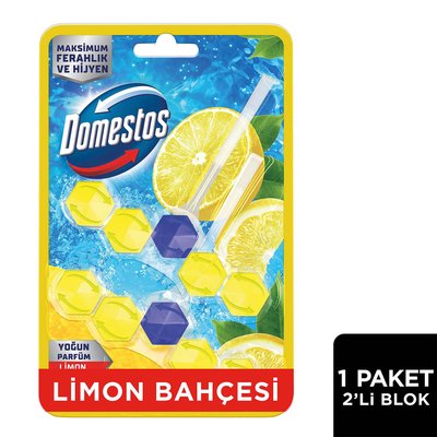 Domestos WC Blok Yoğun Parfümlü Limon Bahçesi 2x50g